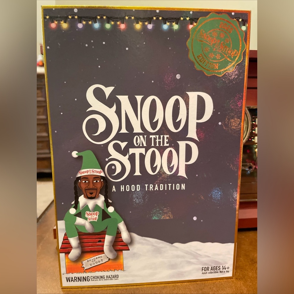 Snoop Dogg 10.5” Snoop on the Stoop Holiday Doll- Green. New in Box